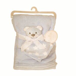 Cudlie Blanket & Lovey Bear Star Set Security Blanket 30" X 40" New